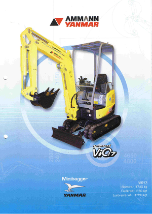 Minirypadla Yanmar VIO 17 Univ