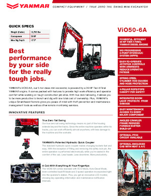 Minirypadla Yanmar ViO50-6A