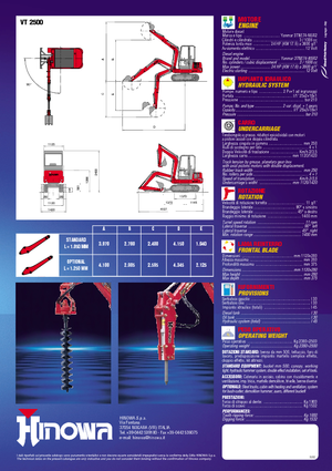 Minirypadla Hinowa VT 2500