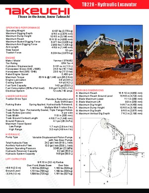 Minirypadla Takeuchi TB 228 