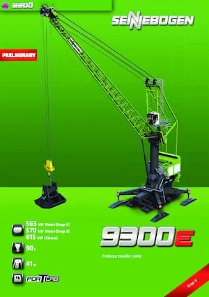 Mobilní jeřáby s příhradovým výložníkem Sennebogen 9300e HMC