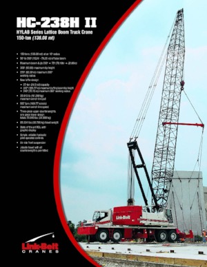 Mobilní jeřáby s příhradovým výložníkem Link-Belt HC-238H II