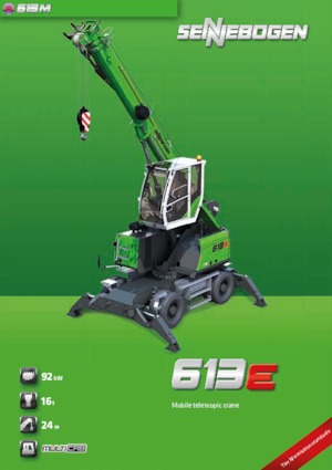 Mobilní jeřáby s teleskopickým výložníkem Sennebogen 613 M