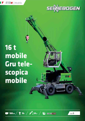 Mobilní jeřáby s teleskopickým výložníkem Sennebogen 613E