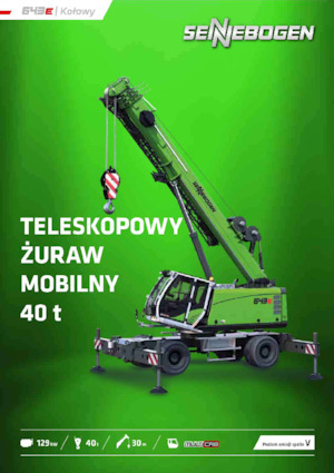 Mobilní jeřáby s teleskopickým výložníkem Sennebogen 643E