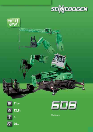 Mobilní jeřáby s teleskopickým výložníkem Sennebogen 608 Multicrane