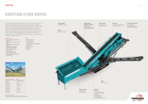 Mobilní třídiče Powerscreen Chieftain 2100X Bivitec