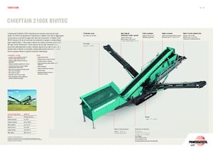 Mobilní třídiče Powerscreen Chieftain 2100X Bivitec