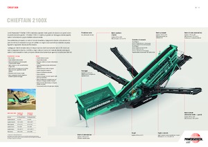 Mobilní třídiče Powerscreen Chieftain 2100X