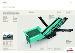 Mobilní třídiče Powerscreen Chieftain 600