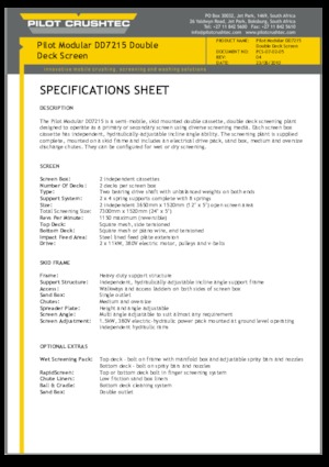 Mobilní třídiče Pilot Crushtec DD7215