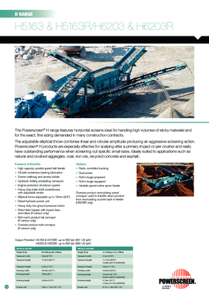 Mobilní třídiče Powerscreen H 5163