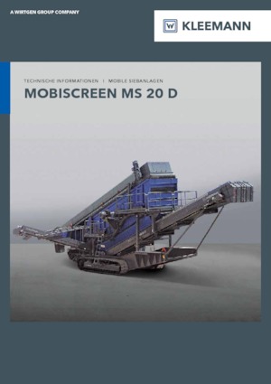 Mobilní třídiče Kleemann MS 20 D