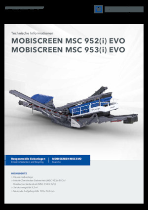 Mobilní třídiče Kleemann MSC 952i EVO