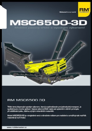 Mobilní třídiče Rubble Master MSC 6500-3D