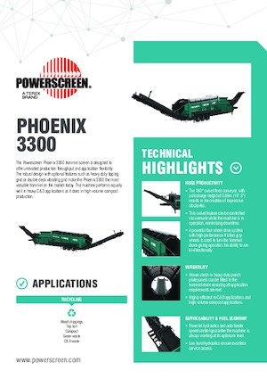 Mobilní bubnové třídiče Powerscreen Phoenix 3300