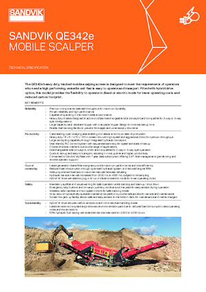 Mobilní třídiče Sandvik QE342e