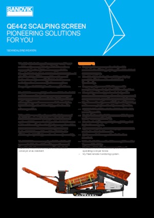 Mobilní třídiče Sandvik QE442 FFMS