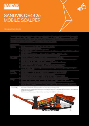 Mobilní třídiče Sandvik QE442e