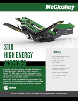 Mobilní třídiče McCloskey S110