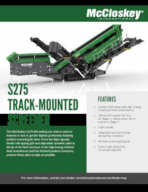 Mobilní třídiče McCloskey S275