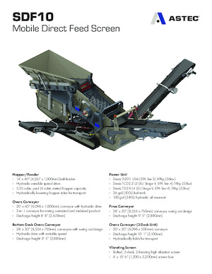 Mobilní třídiče Astec SDF10
