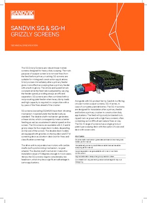 Mobilní třídiče Sandvik SG1841