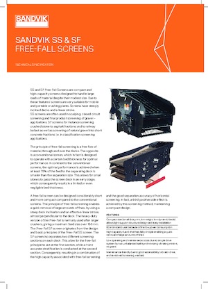 Mobilní třídiče Sandvik SF1443