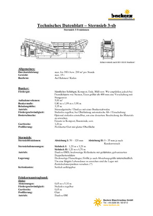 Mobilní třídiče Backers Sternsieb 3-sb