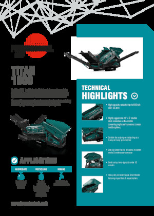 Mobilní třídiče Powerscreen Titan 1800
