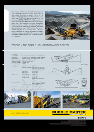 Mobilní třídiče Rubble Master TS3600
