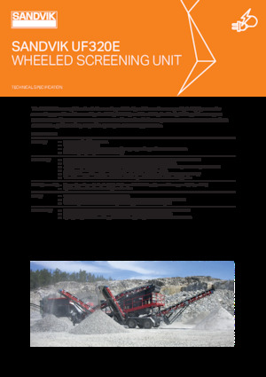 Mobilní třídiče Sandvik UF320E