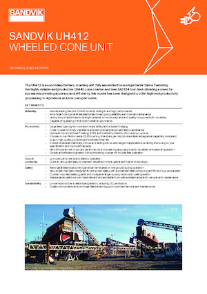 Mobilní třídiče Sandvik UH412