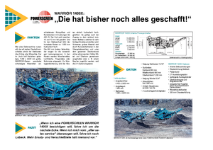 Mobilní třídiče Powerscreen Warrior 1400 X