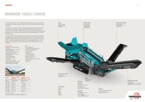 Mobilní třídiče Powerscreen Warrior 1400XE