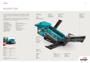Mobilní třídiče Powerscreen Warrior 1800