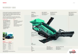 Mobilní třídiče Powerscreen Warrior 1800