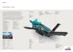 Mobilní třídiče Powerscreen Warrior 2100