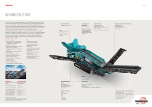 Mobilní třídiče Powerscreen Warrior 2100