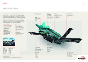 Mobilní třídiče Powerscreen Warrior 2100