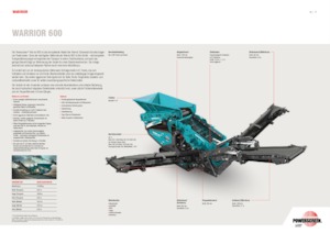 Mobilní třídiče Powerscreen Warrior 600