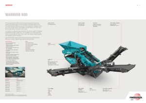 Mobilní třídiče Powerscreen Warrior 600
