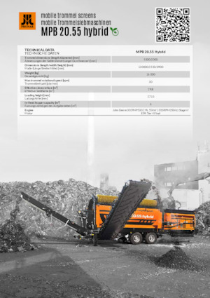 Mobilní bubnové třídiče Pronar MPB 20.55 hybrid