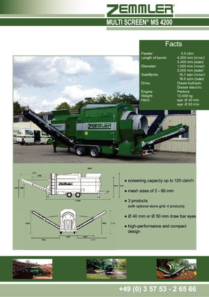 Mobilní bubnové třídiče Zemmler MS 4200