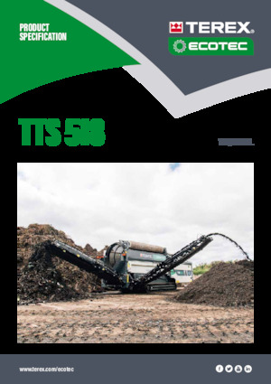 Mobilní bubnové třídiče Terex Ecotec TTS 518T
