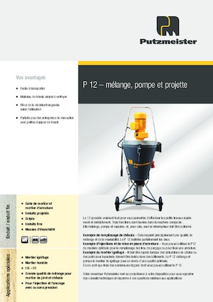 Směšovací čerpadla Putzmeister P 12 