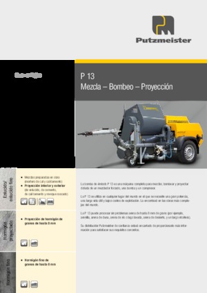 Stacionární čerpadla na beton Putzmeister P 13 EMR KA 230