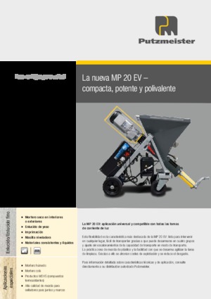 Směšovací čerpadla Putzmeister MP 20 EV