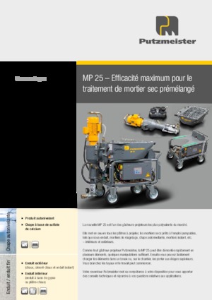 Směšovací čerpadla Putzmeister MP 25 