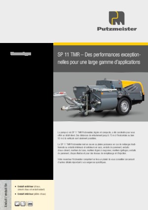 Šneková čerpadla Putzmeister SP 11 TMR